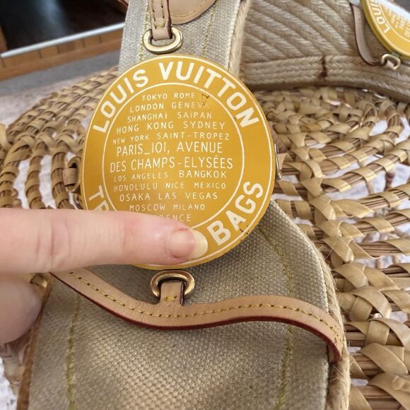LOUIS VUITTON TRUNKS & BAGS ESPADRILLE WEDGE STRAPY PLATFORM SANDALS EU 40 US 10 - Picture 11 of 16